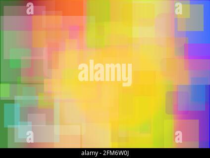 Abstract colorful background with squares. Blur and bokeh like. Stock Vector