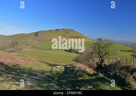 Caer Caradoc viewed on route from Willstone Hill, Shropshire Stock Photo