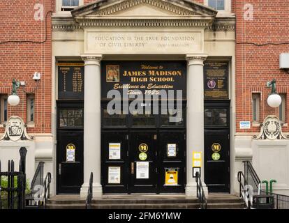 James Madison High School in Sheepshead Bay Brooklyn NYC Stock Photo