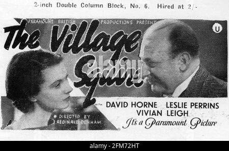 VIVIEN LEIGH (as VIVIAN LEIGH) DAVID HORNE and LESLIE PERRINS in THE VILLAGE SQUIRE 1935 director REGINALD DENHAM producer Anthony Havelock - Allan British and Dominions Film Corporation / Paramount British Pictures Stock Photo