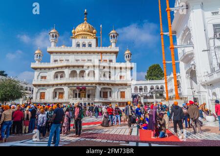 AMRITSAR, INDIA - JANUARY 26, 2017: Akal Takht Seat of Power at the Golden Temple Harmandir Sahib in Amritsar, Punjab state, India Stock Photo