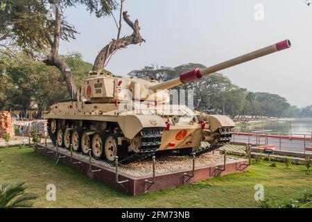 GUWAHATI, INDIA - JANUARY 31, 2017: Vijayanta main battle tank at Dighalipukhuri War Memorial in Guwahati, India Stock Photo