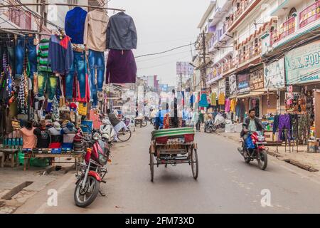 LUCKNOW, INDIA - FEBRUARY 3, 2017: View of a street in Lucknow, Uttar Pradesh state, India Stock Photo