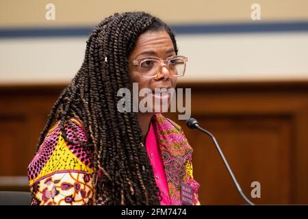 Washington, United States Of America. 06th May, 2021. Joia Adele Crear-Perry, M.D., FACOG, Founder and President, National Birth Equity Collaborative, appears before a House Committee on Oversight and Reform hearing “Birthing While Black: Examining Americas Black Maternal Health Crisis” in the Rayburn House Office Building in Washington, DC, Thursday, May 6, 2021. Credit: Rod Lamkey/CNP Photo via Credit: Newscom/Alamy Live News