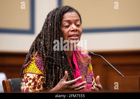 Washington, United States Of America. 06th May, 2021. Joia Adele Crear-Perry, M.D., FACOG, Founder and President, National Birth Equity Collaborative, appears before a House Committee on Oversight and Reform hearing “Birthing While Black: Examining Americas Black Maternal Health Crisis” in the Rayburn House Office Building in Washington, DC, Thursday, May 6, 2021. Credit: Rod Lamkey/CNP | usage worldwide Credit: dpa/Alamy Live News
