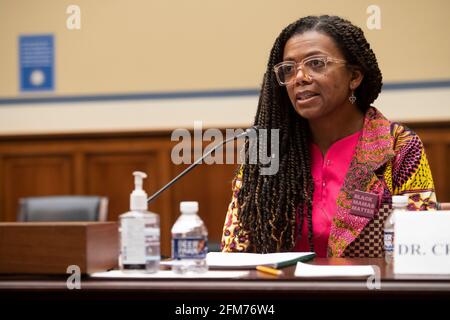 Joia Adele Crear-Perry, M.D., FACOG, Founder and President, National Birth Equity Collaborative, appears before a House Committee on Oversight and Reform hearing “Birthing While Black: Examining Americas Black Maternal Health Crisis” in the Rayburn House Office Building in Washington, DC, Thursday, May 6, 2021. Credit: Rod Lamkey / CNP/Sipa USA