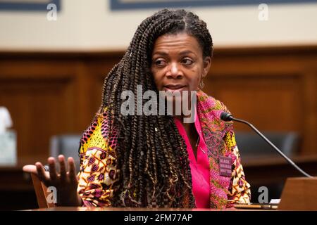 Joia Adele Crear-Perry, M.D., FACOG, Founder and President, National Birth Equity Collaborative, appears before a House Committee on Oversight and Reform hearing “Birthing While Black: Examining Americas Black Maternal Health Crisis” in the Rayburn House Office Building in Washington, DC, Thursday, May 6, 2021. Credit: Rod Lamkey/CNP /MediaPunch