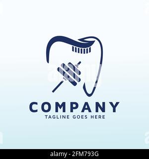 dental office fitness icon vector logo design Stock Vector