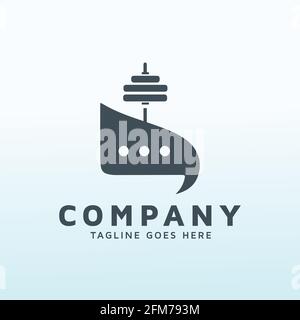 speech for good fitness icon vector logo design Stock Vector