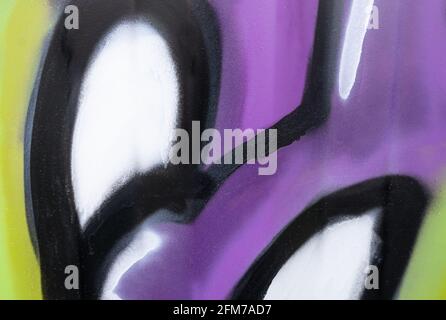 Abstract colorful background from detail of a wall painting Stock Photo