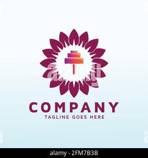 Pharmacy and medications logo design with fitness icon Stock Vector