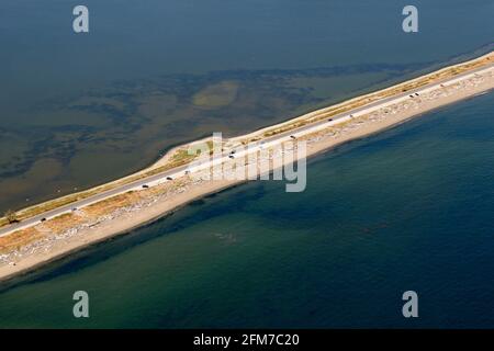 Aerial photo of the Esquimalt Lagoon, Vancouver Island, British Columbia, Canada. Stock Photo