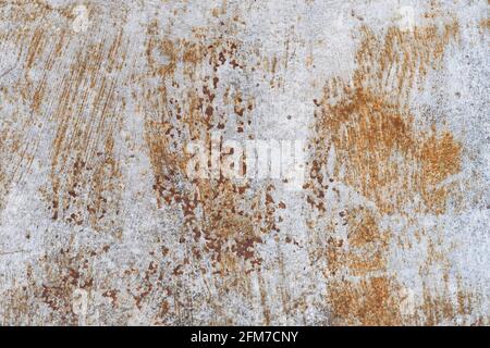 Background texture of an old metal surface with rust close-up. Stock Photo