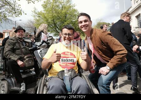 An anti-Low Traffic Neighbourhood protest was staged in Islington by residents, where disabled people spoke about their negative experiences. Stock Photo