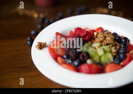 Fruit smoothie bowls Stock Photo