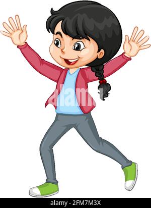 girl-pushing-hands-up-dance-cartoon-character-isolated-stock-vector