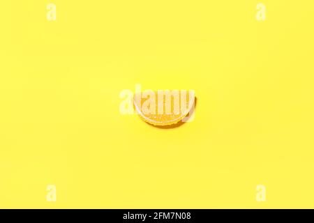 Tasty jelly candy on color background Stock Photo