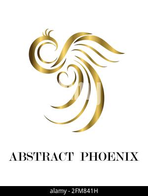 The abstract vector image of a Phoenix is suitable for making logos or decorations. Stock Vector