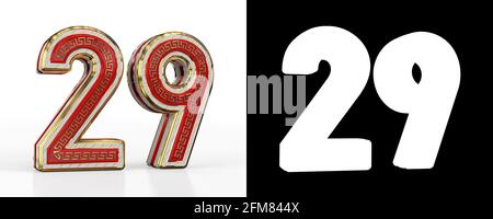 3D Number 29 twenty nine lively colours Stock Photo - Alamy
