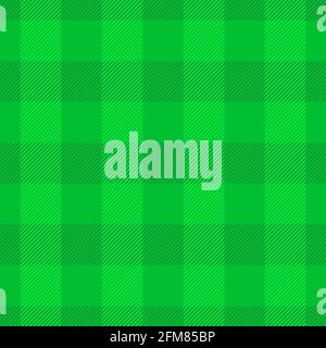 Green lumberjack plaid pattern. Seamless vector pattern. Simple vintage textile design Stock Vector