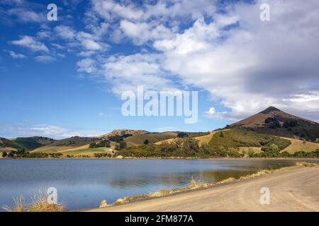 The Otago Peninsula near Dunedin in New Zealand Stock Photo