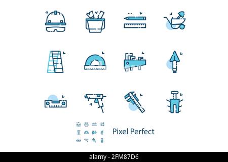 Simple set of different tools Stock Vector