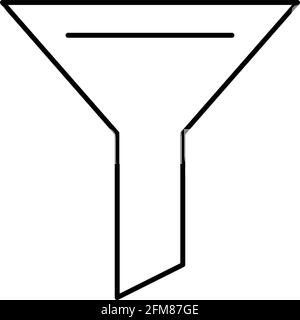 Funnel or filter thin line icon Stock Vector
