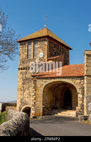 Church Saint Maurice, Usson village, Puy de Dome department, Auvergne-Rhone-Alpes , France Stock Photo