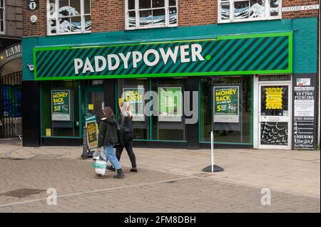 Paddy Power bookmakers on Orford Place Norwich city Stock Photo
