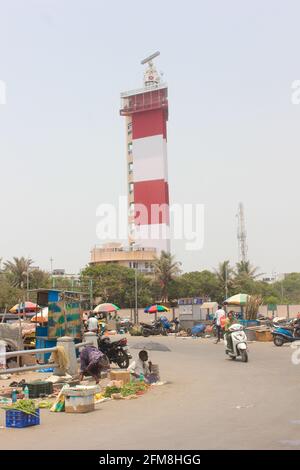 Lighthouse Fishing Village Bazaar center old market Chennai ( Madras ) India Tamil Nadu Stock Photo