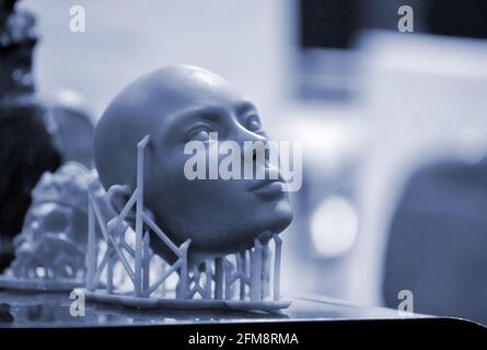 Objects photopolymer printed on a 3d printer. Stock Photo