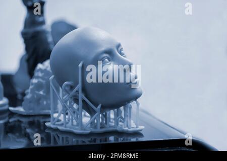 Objects photopolymer printed on a 3d printer. Stock Photo