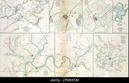 Closeup Shot Of A Map Of The Battle Of Chattanooga And Vicinity Tenness In 1863 2fm8x5m 