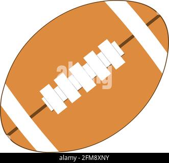 Vector emoticon illustration of an American football ball Stock Vector