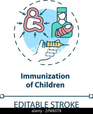 Children immunization concept icon Stock Vector