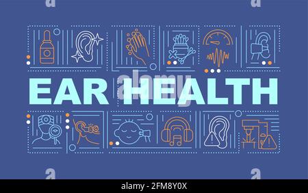 Ear health word concepts banner Stock Vector