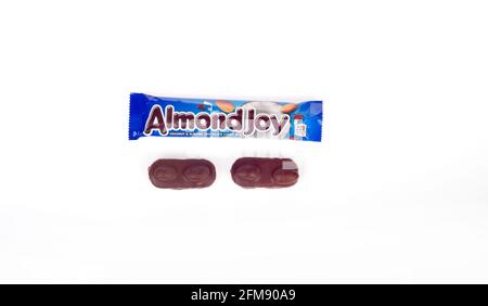 Almond Joy Candy Bar Stock Photo