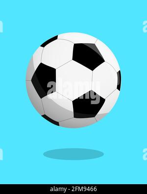 Soccer ball on blue background. Football icon vector eps illustration Stock Vector