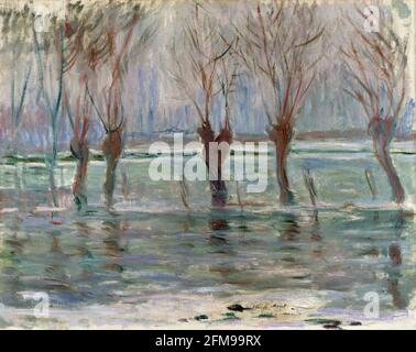 Claude Monet painting – Flood Waters 1896. Around Giverny is the Epte, a tributary of the Seine. Stock Photo
