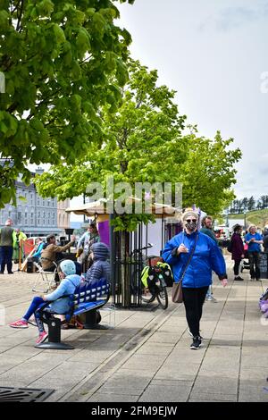 Bantry, West Cork, Ireland. 7th May, Streets of Bantry we're busy today as it is first market of the month. Credit: Karlis Dzjamko/Alamy Live News Stock Photo