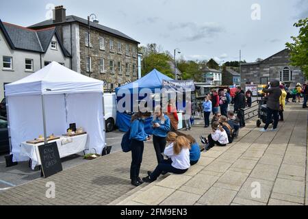 Bantry, West Cork, Ireland. 7th May, Streets of Bantry we're busy today as it is first market of the month. Credit: Karlis Dzjamko/Alamy Live News Stock Photo