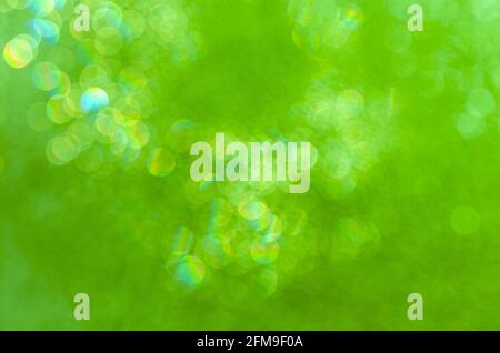 Beautiful abstract green nature background with blurred trees, nice bokeh and empty space for your design Stock Photo