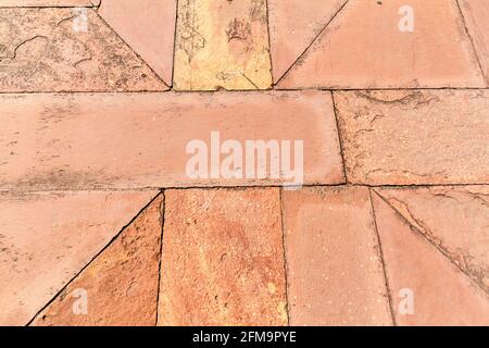Stone pavement in the ancient city Fatehpur Sikri, Uttar Pradesh state, India Stock Photo