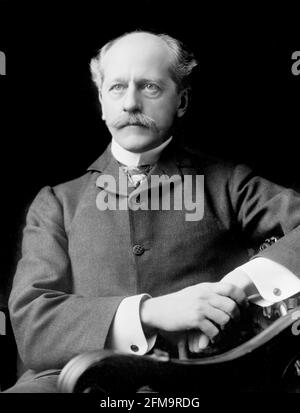 Percival Lowell. Portrait of the American businessman and astronomer, Percival Lawrence Lowell (1855-1916), c. 1904 Stock Photo