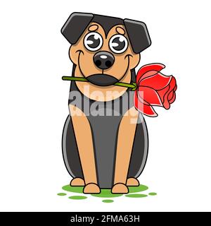 Hippie sharpei in the roses wreath and round sunglasses. Chic dog portrait. Fashion vector illustration for your blog, logo and other design. Stock Vector