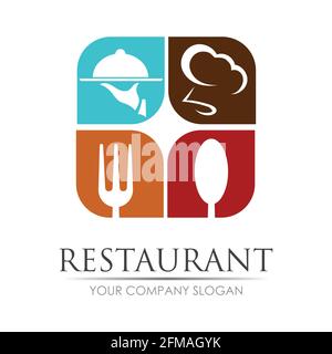 restaurant logo vector illustration design template Stock Vector