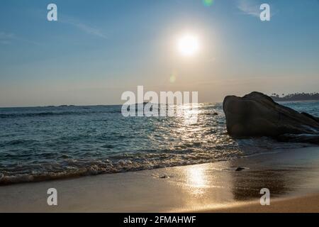 Sri Lanka beautiful turtle beach Stock Photo