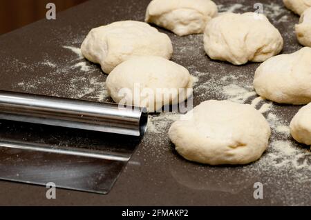 bread roll dough for supper Stock Photo