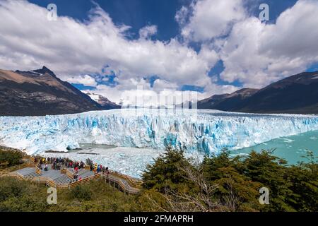 The Perito Moreno Glacier in the South American Andes, Patagonia, Argentina, Santa Cruz Stock Photo