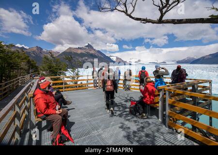 The Perito Moreno Glacier in the South American Andes, Patagonia, Argentina, Santa Cruz Stock Photo